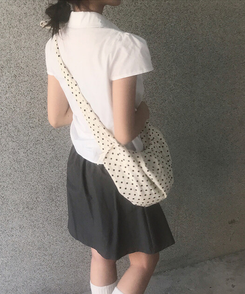 シャーリングセミクロップブラウス(5color) WHITE