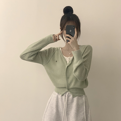 カーディガン ペンダントシースルーリネンカーディガン(6color) MINT
