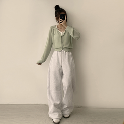 カーディガン ペンダントシースルーリネンカーディガン(6color) MINT