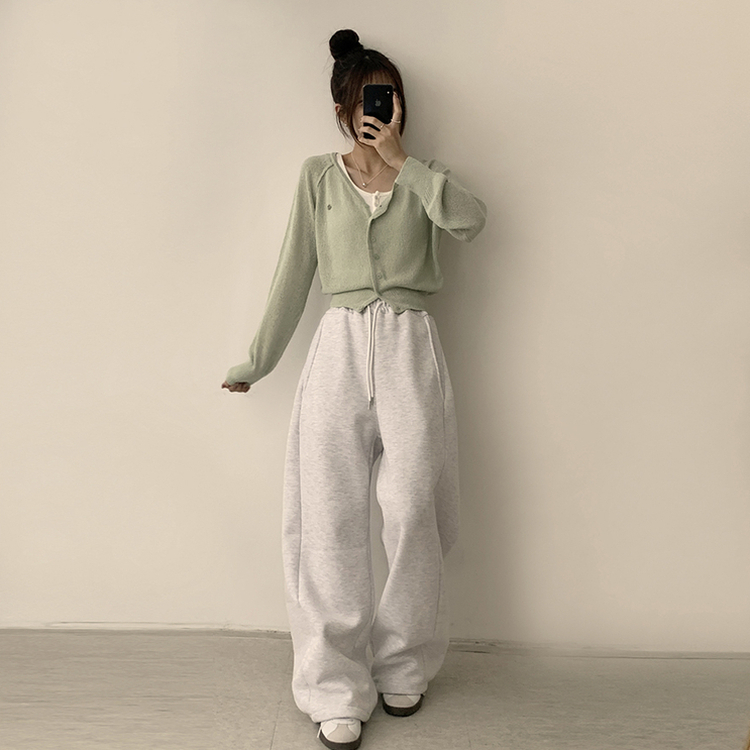 ペンダントシースルーリネンカーディガン(6color) MINT