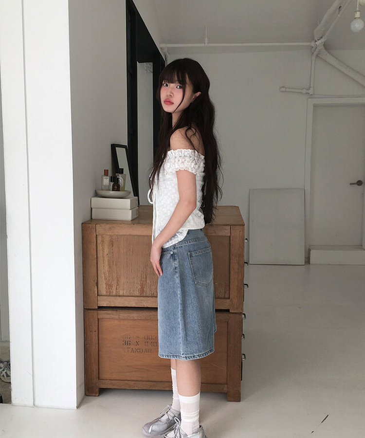レイヤードホールターレースTシャツ WHITE