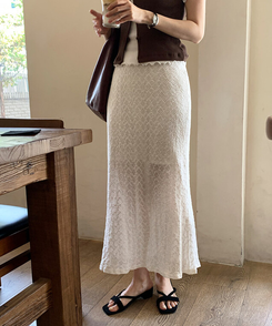 トップレースロングスカート IVORY