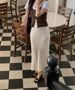 トップレースロングスカート IVORY