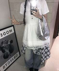 バッグ マカロンハンドバッグ SILVER