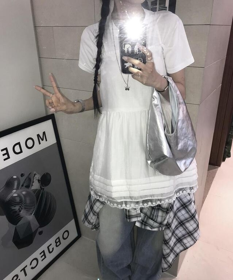レイヤードロングビスチェ WHITE