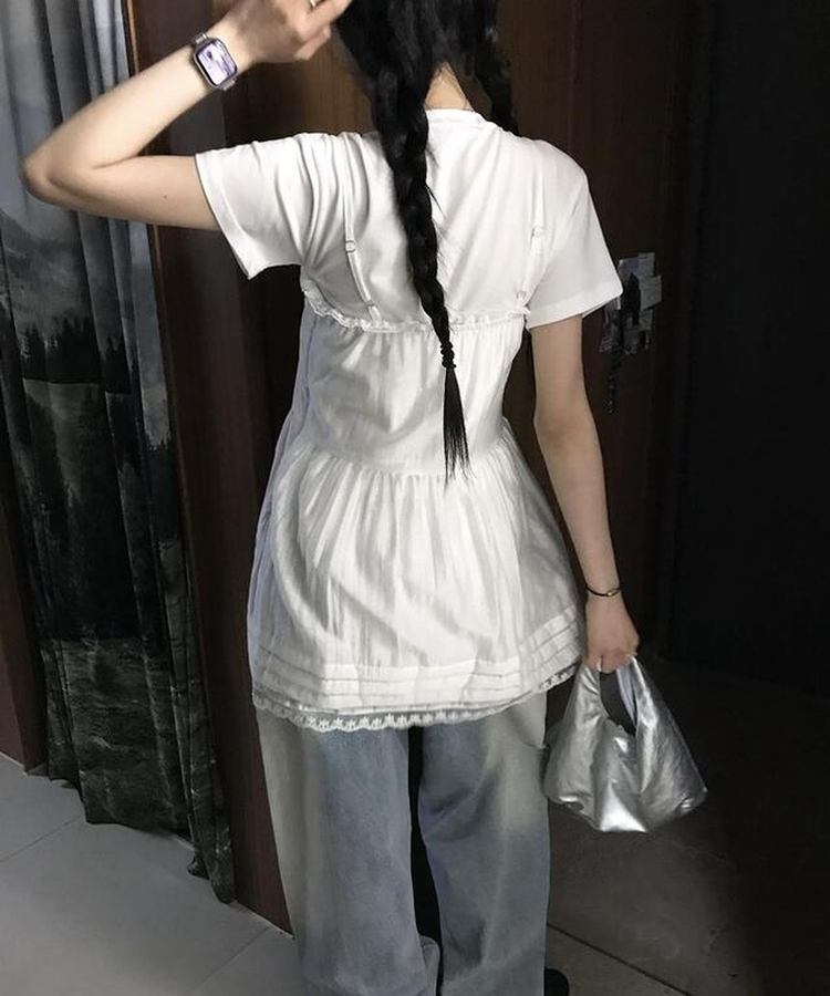レイヤードロングビスチェ WHITE