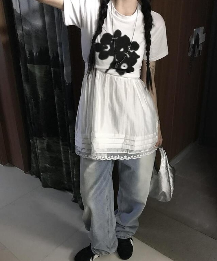 レイヤードロングビスチェ WHITE