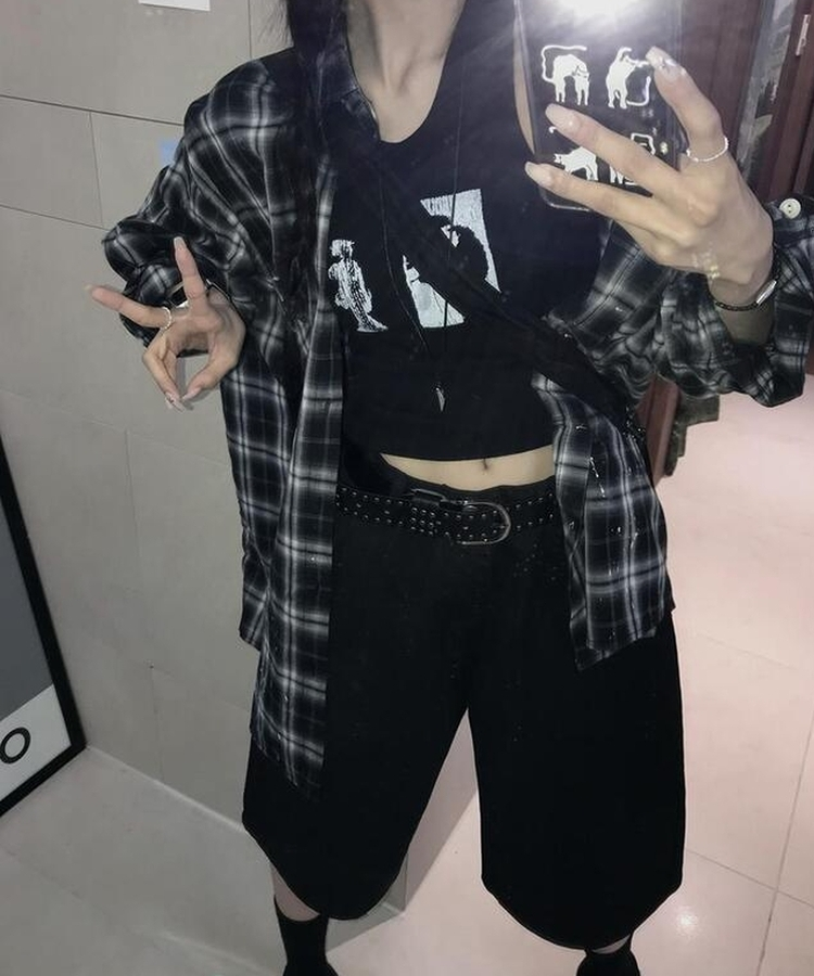 コットンバミューダパンツ BLACK