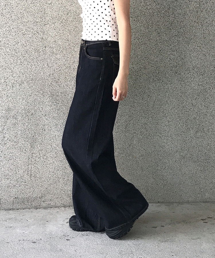 デニム 【丈別】ポケットセミワイドデニムパンツ DEEP BLUE