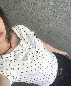 半袖Tシャツ ドットシャーリングボタン半袖Tシャツ WHITE