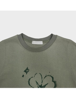 クローバーセミクロップ半袖Tシャツ