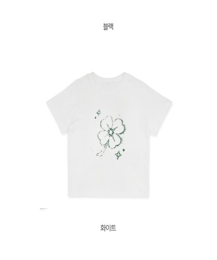 クローバーセミクロップ半袖Tシャツ