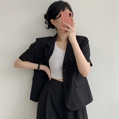フレディ半袖ジャケット BLACK