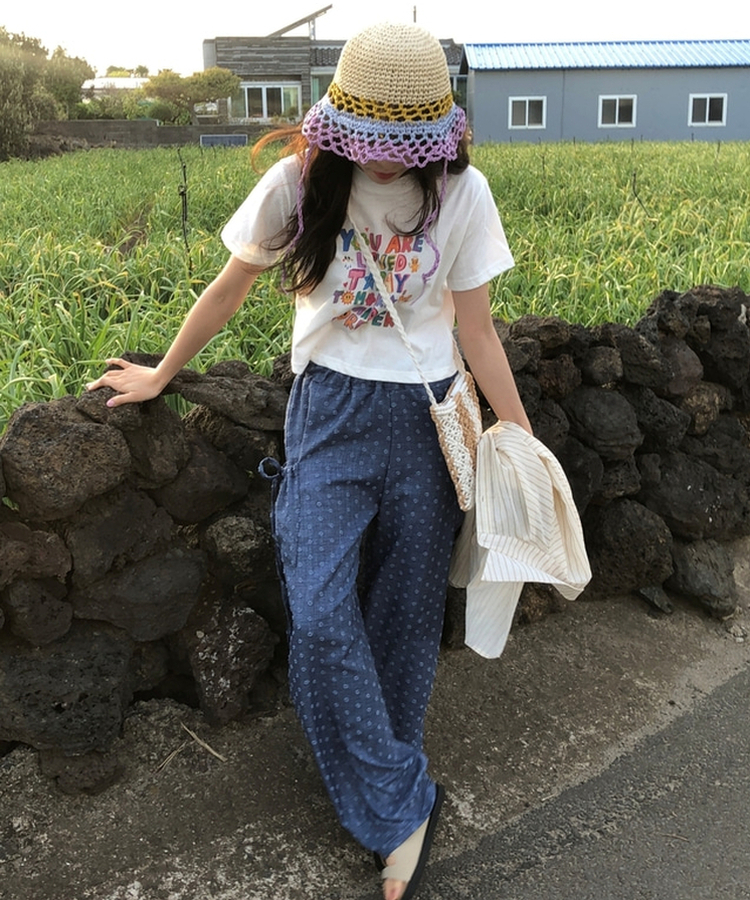 半袖Tシャツ レタリングクロップ半袖Tシャツ