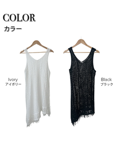ミニワンピース ボヘミアンフリンジワンピース