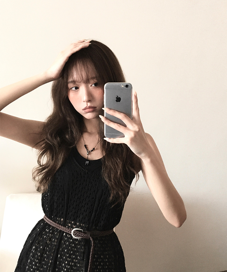 ボヘミアンフリンジワンピース BLACK