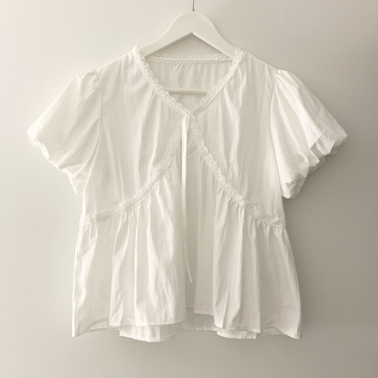 レースバルーンブラウス