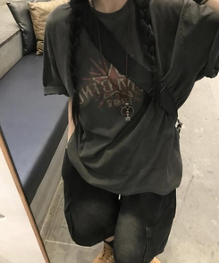 コットンパンツ ワイルドバミューダカーゴパンツ BLACK DENIM