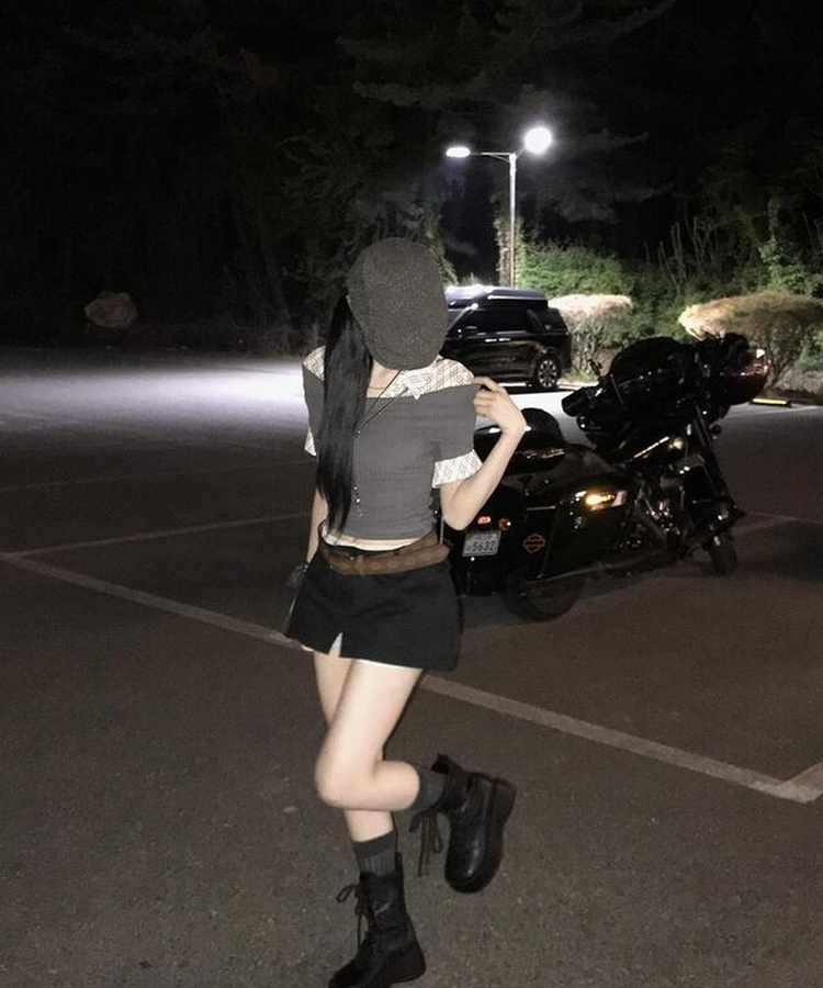 サンドレイヤードスカートパンツ BLACK