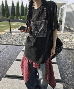 半袖Tシャツ ピグメント半袖Tシャツ BLACK