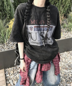 半袖Tシャツ ピグメント半袖Tシャツ BLACK