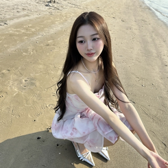 ロングワンピース フラワーロングワンピース LIGHT PINK