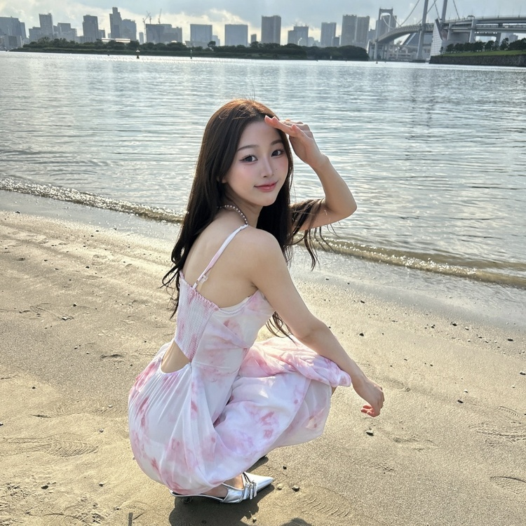 フラワーロングワンピース LIGHT PINK