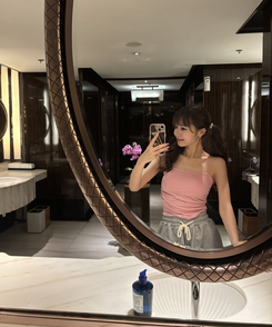 サイドボリュームパッド付きキャミ PINK