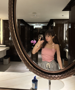 サイドボリュームパッド付きキャミ PINK