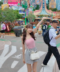 サイドボリュームパッド付きキャミ PINK