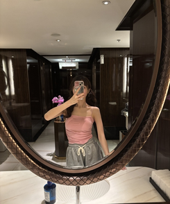 サイドボリュームパッド付きキャミ PINK