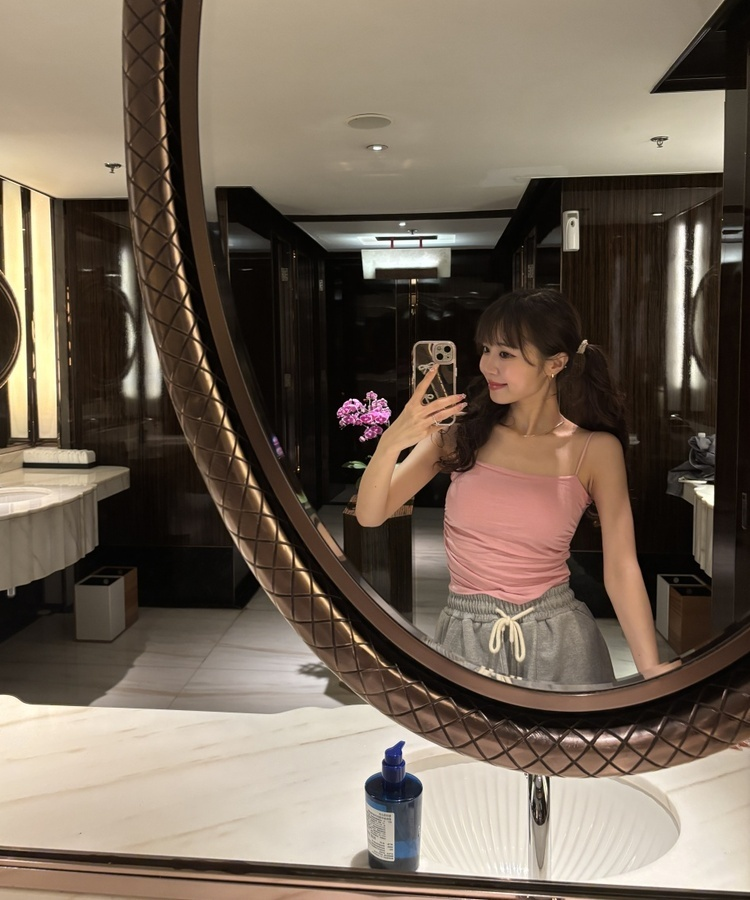 サイドボリュームパッド付きキャミ PINK