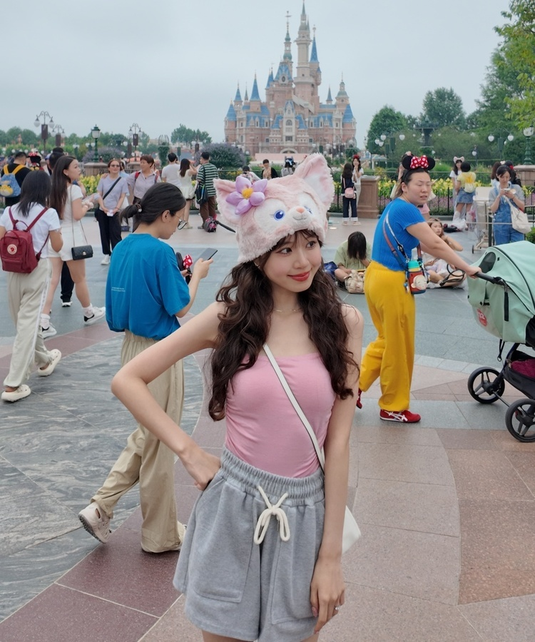 サイドボリュームパッド付きキャミ PINK