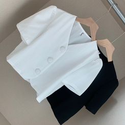 ジャケット ビッグボタンパフブラウスジャケット