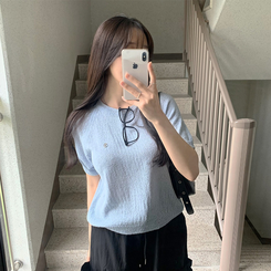 半袖Tシャツ サマーラウンド半袖Tシャツ(6color) AQUA