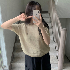半袖Tシャツ サマーラウンド半袖Tシャツ(6color) BEIGE
