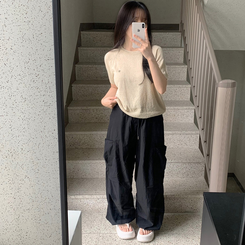 半袖Tシャツ サマーラウンド半袖Tシャツ(6color) BEIGE