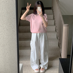 半袖Tシャツ サマーラウンド半袖Tシャツ(6color) PINK