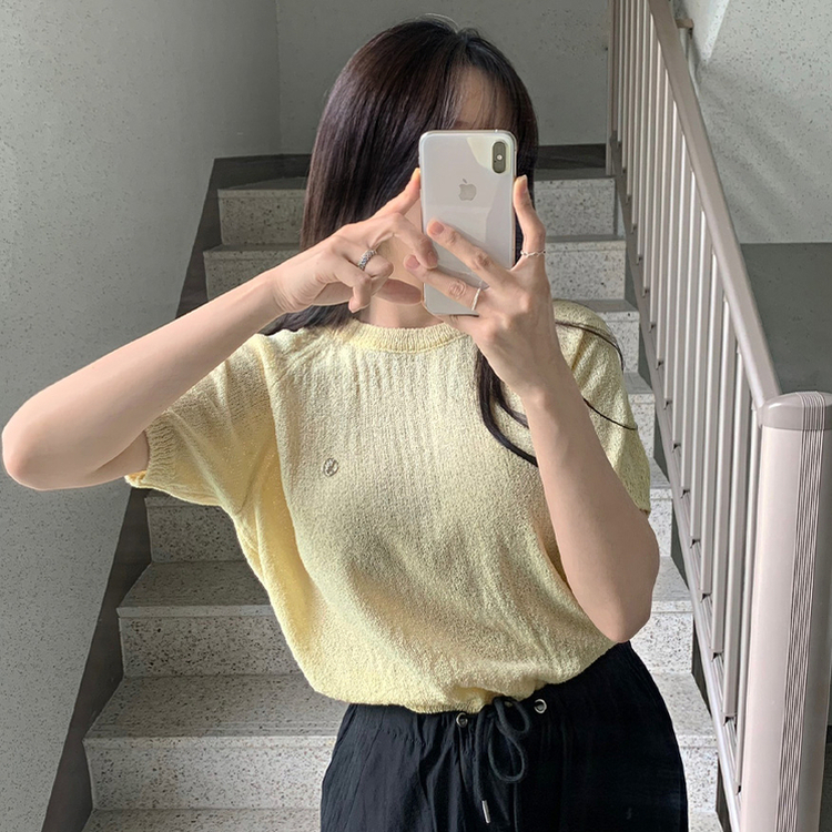 サマーラウンド半袖Tシャツ(6color) YELLOW