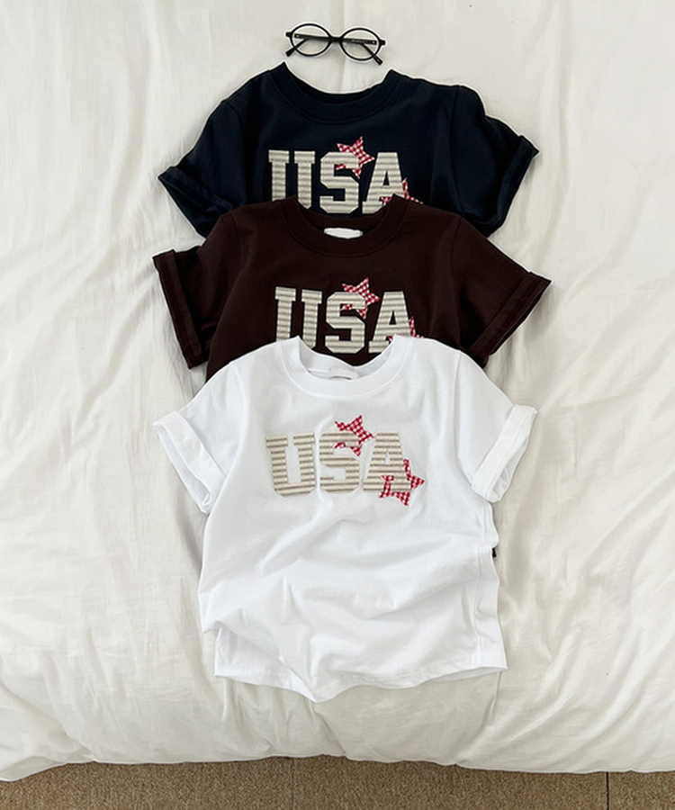 チェックスターUSA半袖Tシャツ