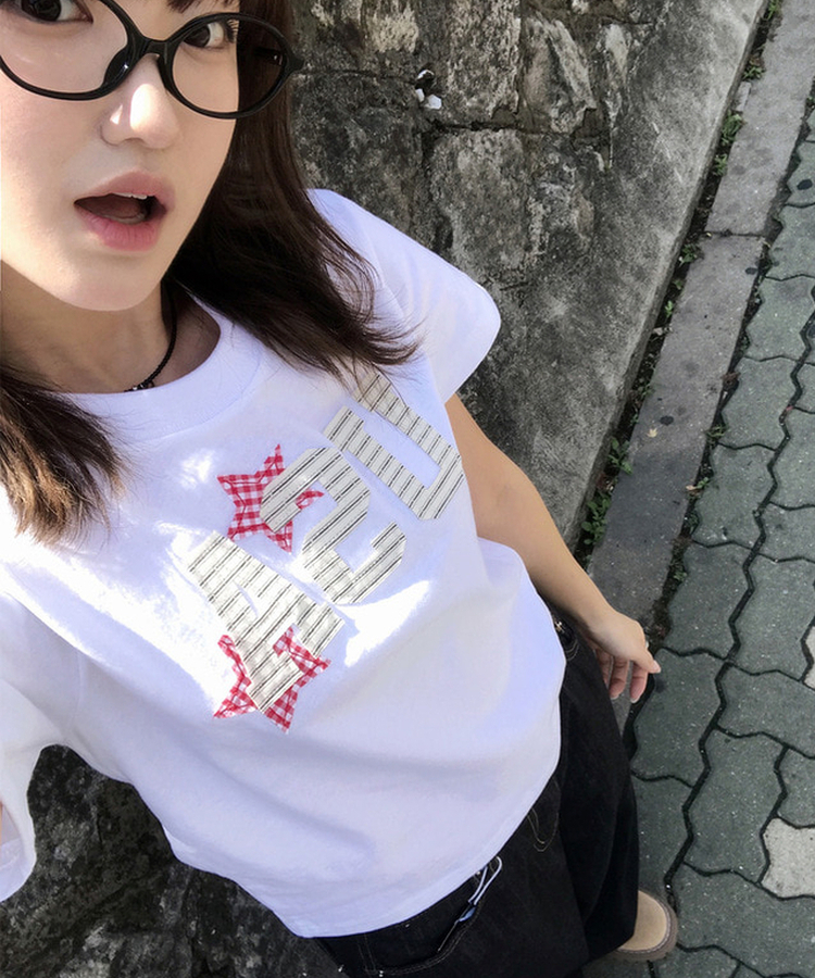 チェックスターUSA半袖Tシャツ WHITE