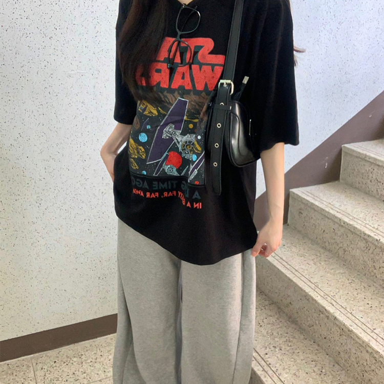 スターウォーズラウンド半袖Tシャツ BLACK