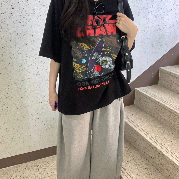 スターウォーズラウンド半袖Tシャツ BLACK