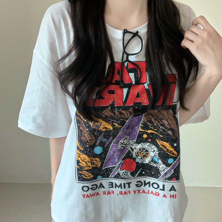 スターウォーズラウンド半袖Tシャツ WHITE