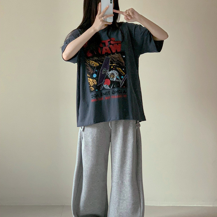 スターウォーズラウンド半袖Tシャツ CHARCOAL