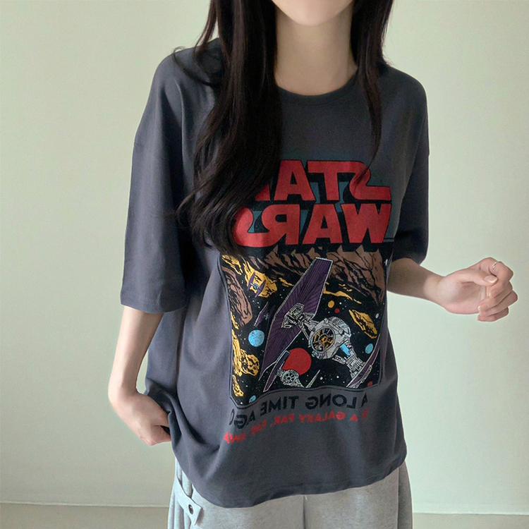 スターウォーズラウンド半袖Tシャツ CHARCOAL