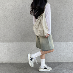 ニット リネンオフショルダーシースルーニット IVORY