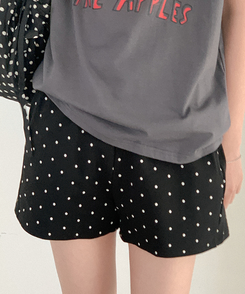 ショートパンツ ドットバンディングハーフパンツ BLACK
