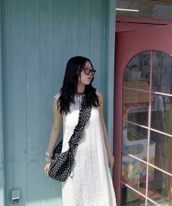 バッグ ドットクロワッサンバッグ BLACK
