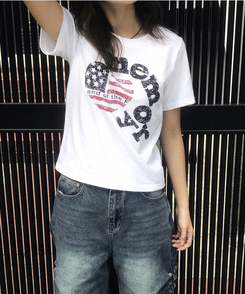 半袖Tシャツ アメリカンスター半袖Tシャツ WHITE